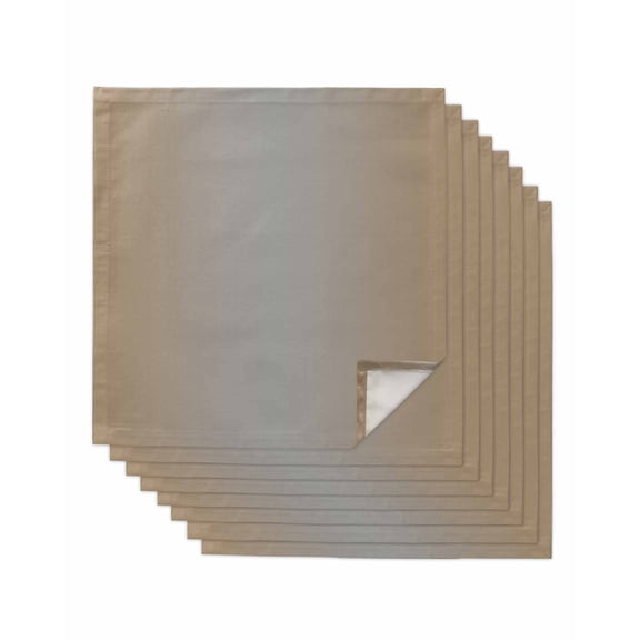 nqOlkjepod Beige Gray Ombre Cloth Napkins Set of 8 Reusable Dinner Napkins, Modern Gradient Abstract Art Cocktail Napkin Washable Table Napkins for Wedding/Holiday Party/Baby Shower 20"x20"