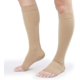 thumbnail image 3 of Medias de compresión (par), soporte firme de 20-30 mmHg, opacas, unisex, puntera abierta, hasta la rodilla, para varices, edemas, dolor de espinilla, lactancia, viajes, beige XXL, 3 of 5