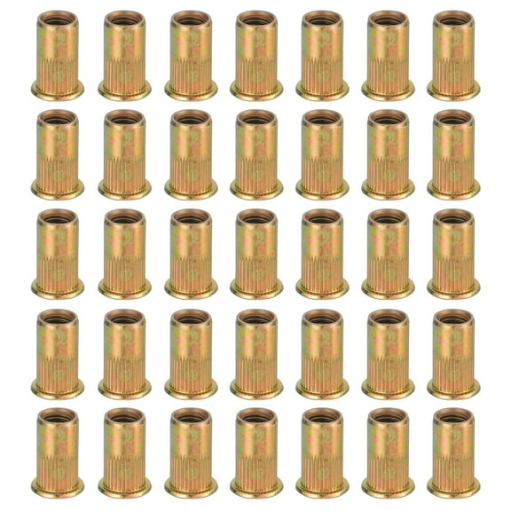 40Pcs M8 x 21mm Rivet Nut Carbon Steel Rivet Nut Tool Hardware Nuts Zinc-Plate