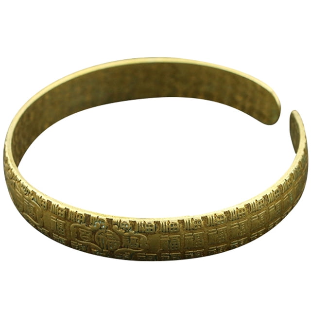 GOOHOCHY Brazalete de brazalete de estilo chino de 1 pieza Brazalete de bendición de caracteres chinos