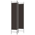 thumbnail image 3 of vidaXL 3-Panel Room Divider Brown 120x220 cm Fabric, 3 of 5