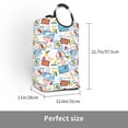 thumbnail image 3 of Lsque Summer Stamp Laundry Basket, Laundry Hamper, Dirty Clothes Hamper for Laundry, Collapsible, Waterproof Laundry Baskets with Aluminum Handles for Laundry, Dorm, Family, 3 of 6