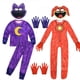 thumbnail image 2 of Disfraz de cosplay de S-Smiling C-Critters, gato morado sonriente, mono con máscara de oso para el día de los perros, conjunto de pijama para niños y niñas, disfraz de Halloween, 2 of 5