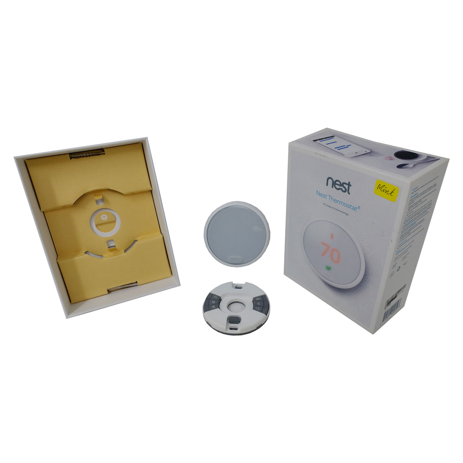 Mint Nest T4000ES Learning Programmable Thermostat E with Wi-Fi - White -  Walmart.com