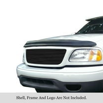 1999-2003 Ford F-150/F-150 Harley Davidson/F-150 Lightning Bar Style (Without Logo Show) Main Upper Stainless Steel Black Finish Horizontal Billet Grille