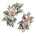 thumbnail image 1 of 2 piezas de corona de arco de boda, telón de fondo Floral, flores de seda hechas a mano, botín de flores artificiales para puerta de granja, pared de Púrpura, 1 of 8