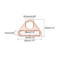 thumbnail image 2 of Uxcell 10Pack 1.5" Adjuster Triangle with Bar Swivel Clip D Dee Ring Buckle, Rose Gold, 2 of 5