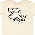 thumbnail image 4 of Inktastic Pretty Eyes and Chunky Thighs Boys or Girls Baby Bodysuit, 4 of 5