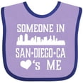 thumbnail image 3 of Inktastic San Diego Someone Loves Me Skyline Boys or Girls Baby Bib, 3 of 4