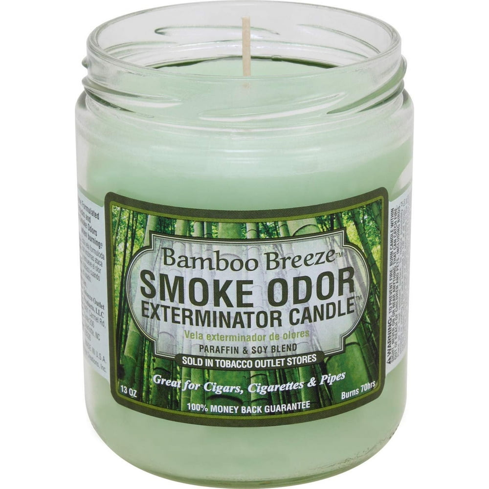 Smoke Odor Exterminator 13 oz Jar Candles Bamboo Breeze, (2) Walmart