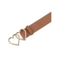 thumbnail image 2 of INSPIRE CHIC Women's Belt Double Heart Snap Buckle Fashion Casual Decorative Belts for Dresses Blouse Camel 107x3.3cm/42.1x1.3", 2 of 6