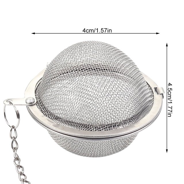 tredstone Stainless Steel Mesh Tea Ball with Chain Tea Infuser Strainers Interval Diffuser for Drain Rinse Coffee Rice, S
