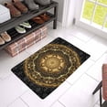 thumbnail image 3 of MKHERT Vintage Gold Mandala Pattern on Black Damask Ethnic Ornament Doormat Rug Home Decor Floor Mat Bath Mat 23.6x15.7 inch, 3 of 3