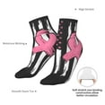 thumbnail image 6 of Naloa Ribbon Breast Cancer Awareness Ankle Socks for Women Non Slip Socks No Show Socks Classic Low Cut Casual Socks Casual Socks, 6 of 7
