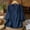 Navy, variant on DuoJiaJ Women's Summer Chinese Embroidery Cardigan Top Retro Art Heavy Industry T Shirt Women’s Crop Tops Blue