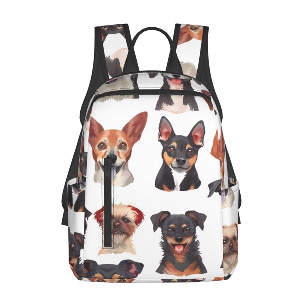 Balery Happy Dog Faces Collage Mochila Ligera para Hombres y Mujeres – Resistente y Impermeable, Ideal para la Escuela, el Trabajo, los Viajes y el Uso Diario