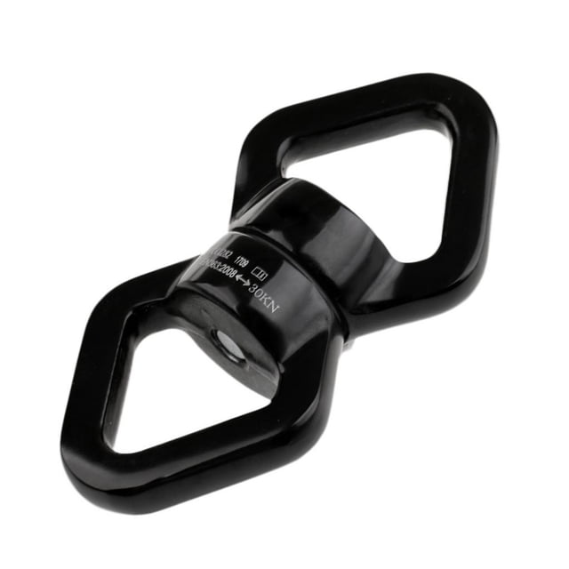 Toystoory Conector de cuerda giratoria de aleación, equipo de columpio para escalada, montañismo, Mini aro giratorio aéreo, accesorios de carpas Negro