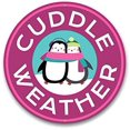 thumbnail image 1 of Cuddle Weather, Cuddle Season, Penguin Lovers, Cuddles, Baking, Claus, Decor, Santas Sign - Metal Round Sign, 1 of 2