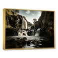 thumbnail image 2 of Designart "Scenic Waterfall By The River I" Waterfall Floater Framed Wall Art Living Room, 2 of 5