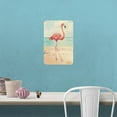 thumbnail image 2 of Flamingo on Beach Starfish Retro Home Business Office Sign, 2 of 4
