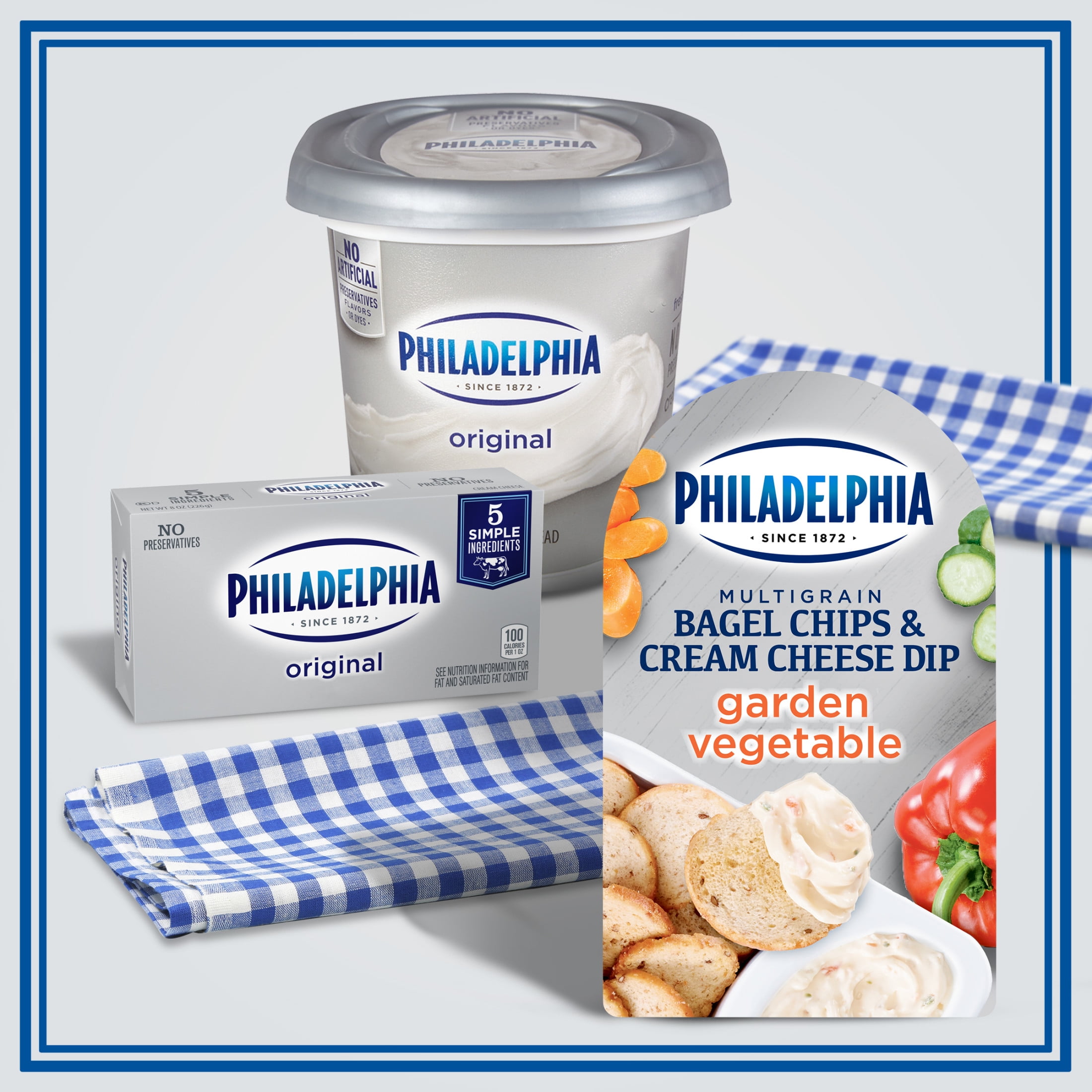 Philadelphia Multigrain Bagel Chips & Cream Cheese Dip, 1 Tray, for On-the-Go Snacking, Strawberry, No Artificial Flavors, Made with Real Fruit, 2.5 oz