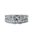 thumbnail image 2 of 3/4ct Vintage Diamond Ring Heirloom Filigree Bridal Set Setiing 14K White Gold, 2 of 3