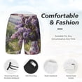 thumbnail image 3 of Fuzoiu Lilacs Teapot Scenic Painting Print Men's Swim Shorts,Quick-Dry Double-Layer Swim Trunks,Board Trunks,Beach Shorts Swimwear Bathing Suits-3X-Large, 3 of 6