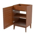 thumbnail image 3 of JONATHAN Y Calandre 20 in. W x 18 in. D x 33 in. H, Thin Linear Slat 2-Shelf, Bath Vanity Cabinet ONLY, Walnut, VAN1004B, 3 of 7