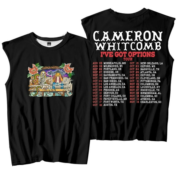 Cameron Whitcomb I've Got Options Tour Merch Tank Tops Sleeveless T-Shirt port Vest Women Men Outdoor Sportwear