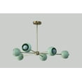 thumbnail image 3 of 6 Light Modern Raw Brass chandelier light Fixture, 3 of 5