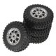 thumbnail image 2 of Paquete de 4 neumáticos para coche RC MN99S 1/12, piezas de repuesto esenciales para bricolaje Plata, 2 of 8