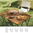 thumbnail image 2 of Folding TV Tray Tables, Set of 4 TV Trays with Storage Rack, Industrial Side Table for Eating at Couch, Foldable Snack Table for Small Space, Easy Assembly, Rustic Brown and Black BF50BZ01, 2 of 5