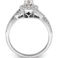 thumbnail image 2 of 14K White Gold Eternal Promise Lab Grown Diamond Halo Complete Ring (Size 7) Made In India rm5742e-025-cwlg, 2 of 5