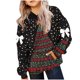 thumbnail image 2 of Sudadera con capucha para niños, moderna, informal, holgada, con estampado de manga larga, gorro con bolsillo de cuerda, sudadera de poliéster para niños., 2 of 5