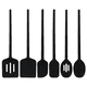 thumbnail image 2 of 6 piezas de silicona de cocina espátula Set No Stick utensilios de cocina raspadores de calor freír hornear remover lavavajillas, 2 of 8