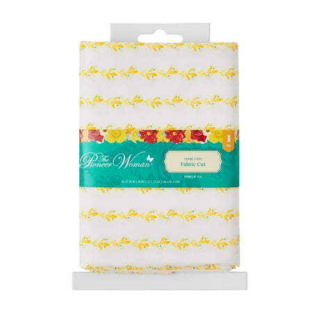 The Pioneer Woman 44" x 1 Yard Cotton Ticking Stripe Fabric Precut, Multicolor