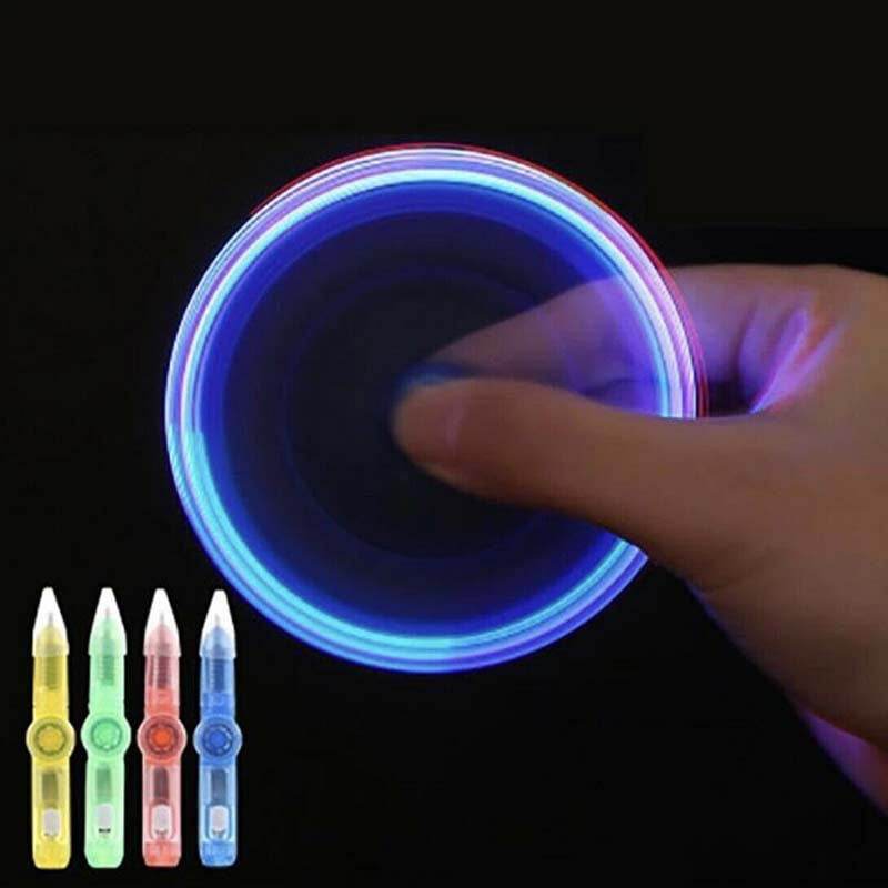 4x Fidget Spinner Light Up Pen Sensory Toy Autism Stress Relief ADHD Kids Games 