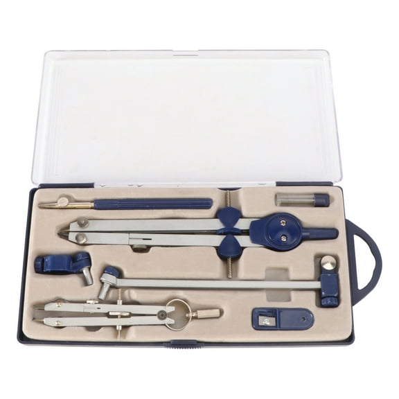 HERFIER Professional Compass Set Precision Drafting Drawing Compass for Students Office Worker 6.68x1.18x0.39in