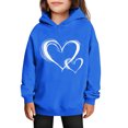 thumbnail image 2 of BaoFuBaoMei Travel Hoodies for Boys Girls Valentines Heart Long Cuffed Sleeve Sweatshirt Tops Fleece Lined Loose Hooded Fall Outfits for School Party Classroom Celebration, 2 of 5