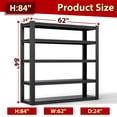 thumbnail image 6 of 5-Tier Heavy Duty Storage Shelves Unit, Adjustable Metal Garage Shelving, 3500 lbs Garage Storage Industrial Shelves, Storage Racks, Steel Shelf for Shop, Warehouse, Basement, 6 of 6
