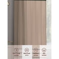 thumbnail image 5 of Retro Brown Sheer Curtains 96 inches Long 2 Panels Set Beckground Dark Green Stripes Tiers Sheers Rod Pocket Small Window Short Curtains for Kitchen Cafe, Each 52" W x 96" L, 5 of 7