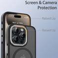 thumbnail image 3 of JTCASES for iPhone 14 Pro Magnetic Case Support Wireless Charging, Car Mount, Thin Lightweight Rugged Shockproof Shell Anti-yellow Clear Silicone Frame, Black, 3 of 7