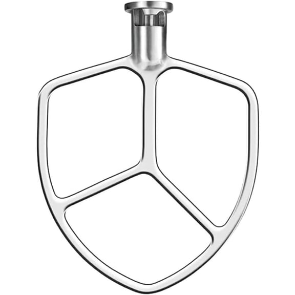 Stainless Steel Flat Beater Replacement for KitchenAid Bowl-Lift Mixers 5.5-6 Qt, Compatible with Professional 600, Pro 5 Plus, K5, KG25, KP26, KV25, KT26 – Heavy Duty, Dishwasher Safe