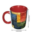 thumbnail image 3 of Colorful Plate Square Coffee Mug Fun Custom Ceramic Mugs 11oz Red, 3 of 5