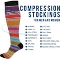 thumbnail image 4 of FREEAMG 2Pair Mexican Style Compression Socks for Women Men,Knee High Stockings for Athletic Sports,Running,Travel, 4 of 7