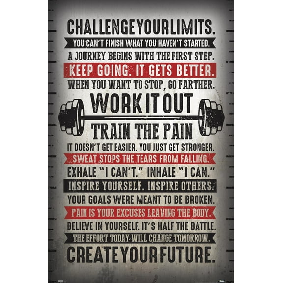Challenge Your Limits Wall Poster, 22.375" x 34"