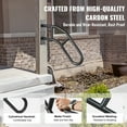 thumbnail image 2 of KFFKFF Outdoor Step Handrails, 29" Wall-Mounted Safety Rails for 1-3 Steps, U-Shape Design, Matte Black Finish, Supportive Stair Rails, Set of 2, 2 of 9