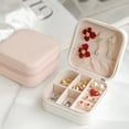 thumbnail image 1 of Mini joyero portátil ShuxiuWang de viaje 2 piezas Rosa Blanco, 1 of 5