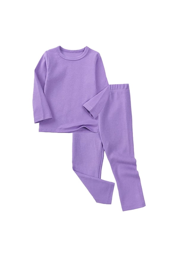 Girls Thermal Underwear Set Toddler Long Johns Set Fleece Lined Base Layer Winter Thermals Sets for Kids
