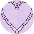 thumbnail image 1 of Ahgly Company Machine Washable Indoor Round Transitional Orchid Purple Area Rugs, 4' Round, 1 of 7